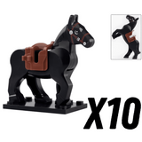 Medieval Knights Horses and Mounts Block Figures Style 2