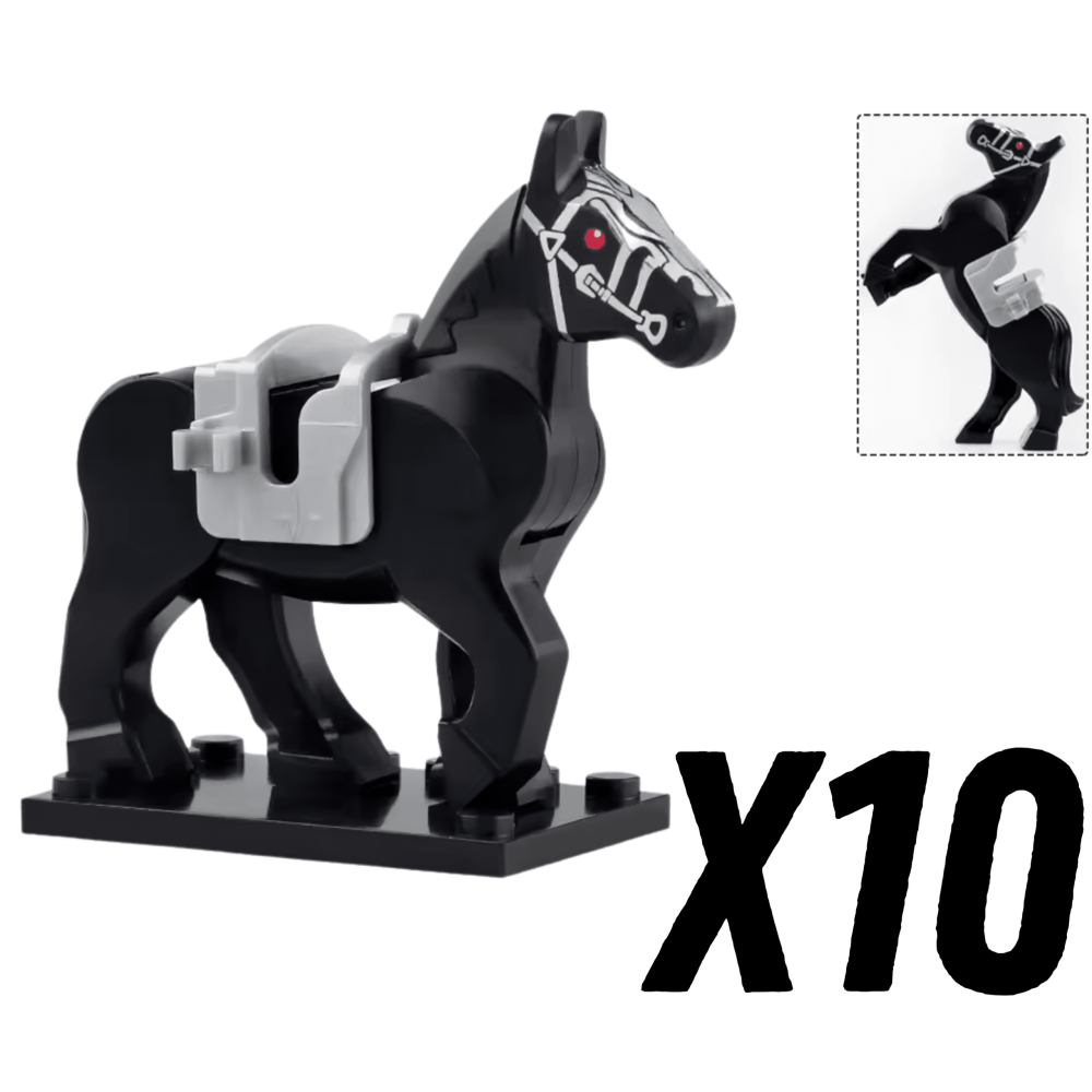 Medieval Knights Horses and Mounts Block Figures Style 2