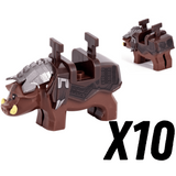 Lord the Rings Wargs, Boars and War Goat Mounts for Block Figures