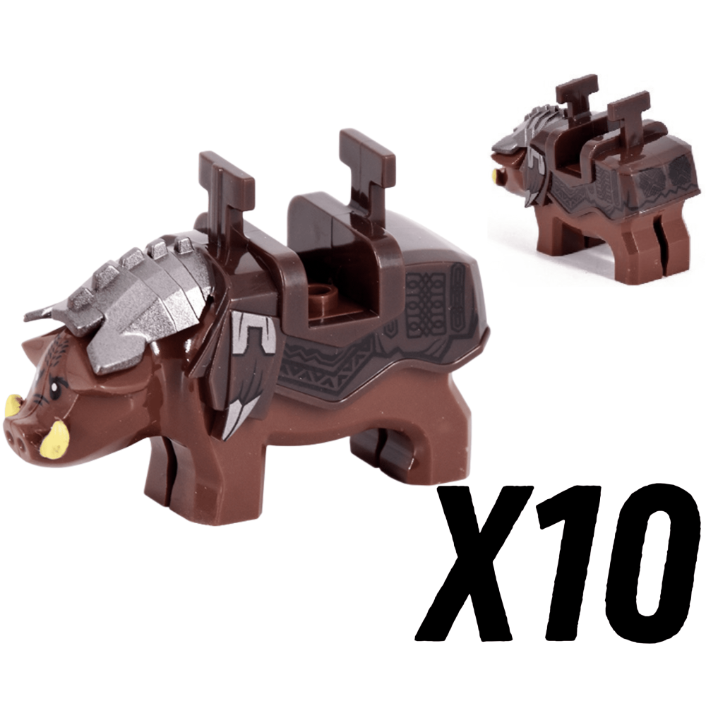 Lord the Rings Wargs, Boars and War Goat Mounts for Block Figures