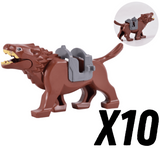 Lord the Rings Wargs, Boars and War Goat Mounts for Block Figures