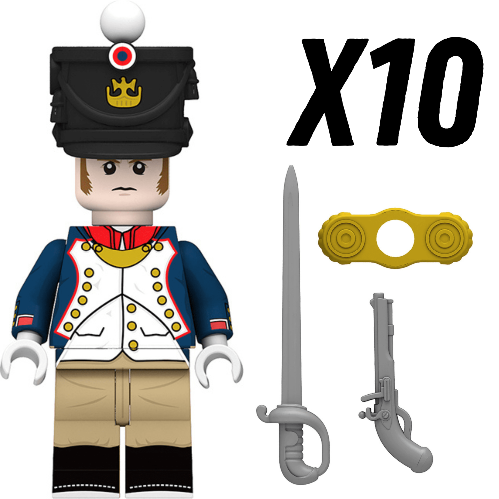 Napoleonic Wars Offices and Captains Block Figures
