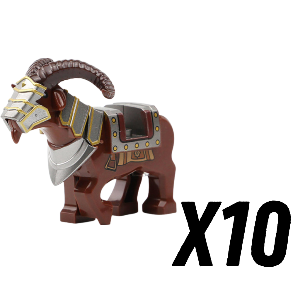Lord the Rings Wargs, Boars and War Goat Mounts for Block Figures
