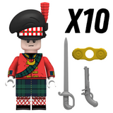 Napoleonic Wars Offices and Captains Block Figures