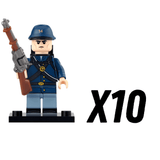 American Civil War Confederate Soldiers Block Figures Set