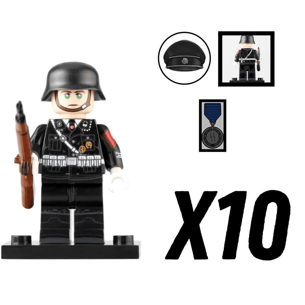 WWII German Honor Guard Soldiers Block Figures Set