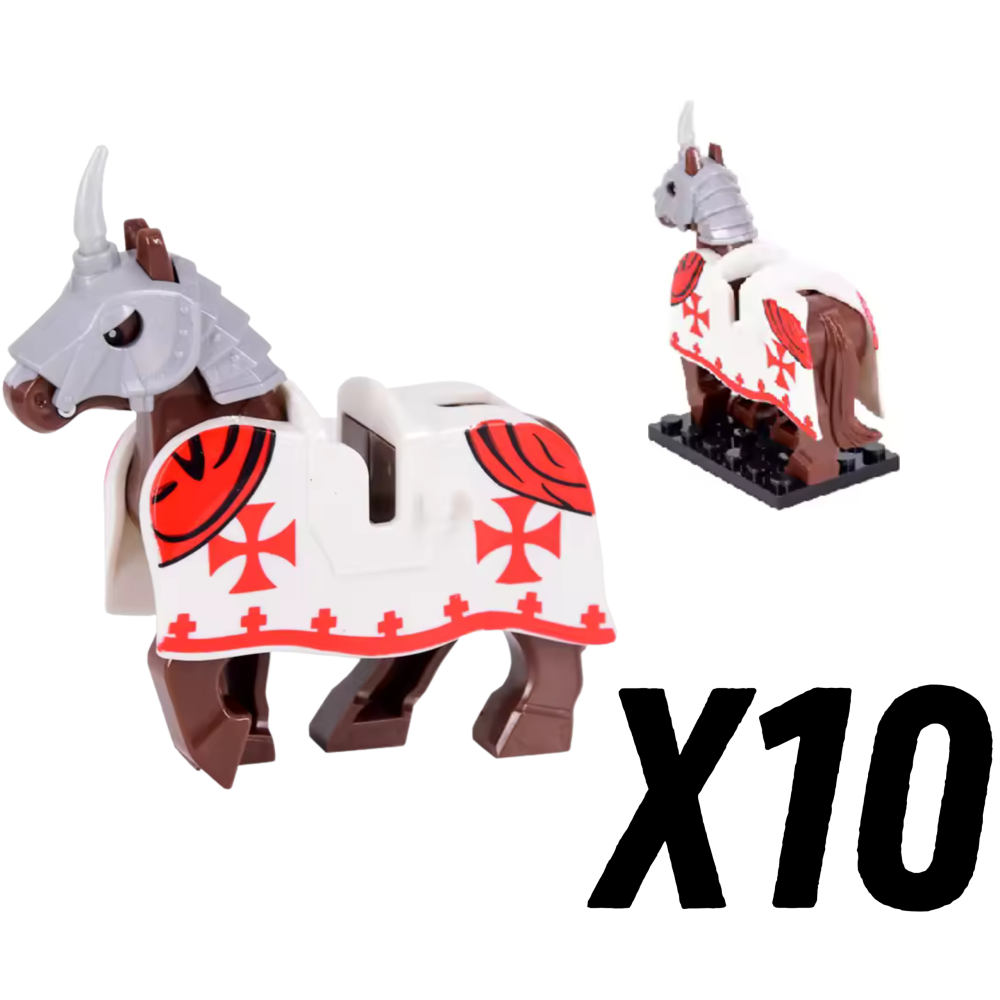 Crusades Horses and Mounts Block Figures