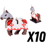 Crusades Horses and Mounts Block Figures