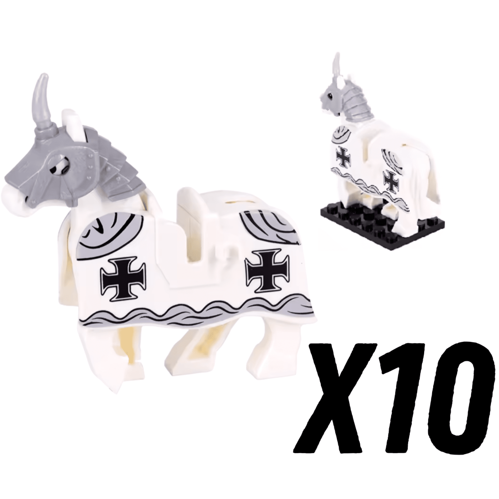 Crusades Horses and Mounts Block Figures