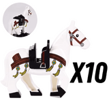 Medieval Knights Horses and Mounts Block Figures