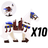 Medieval Knights Horses and Mounts Block Figures