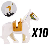 Medieval Knights Horses and Mounts Block Figures
