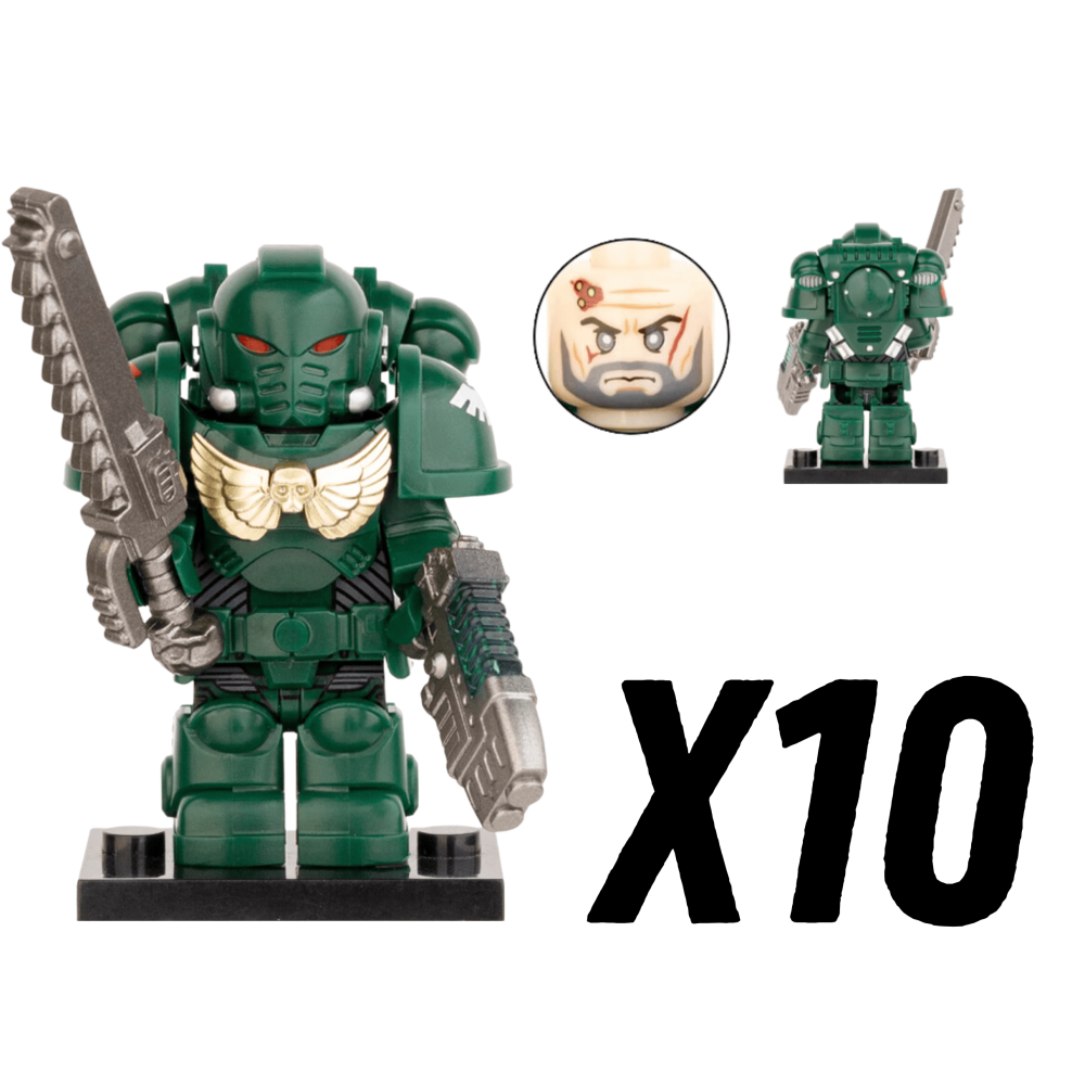 Dark Angels Space Marines Block Figures Set