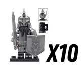 Lord the Rings Iron Hill Dwarves Great Swords Block Figures Set 10pcs