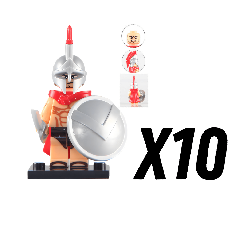 Spartan Warriors Swords Block Figures Set of 10pcs