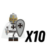 Crusades Teutonic Knights Swords Block Figures Set of 10pcs
