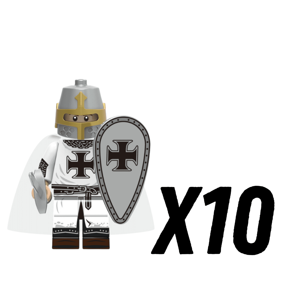 Crusades Teutonic Knights Swords Block Figures Set of 10pcs