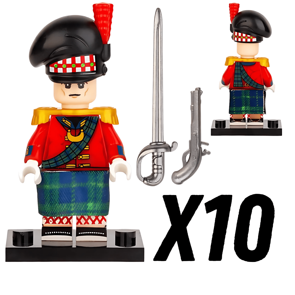 Napoleonic Wars Officer Of the Highland Infantry Block Figures Set of 5pcs