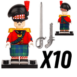 Napoleonic Wars Officer Of the Highland Infantry Block Figures Set of 5pcs