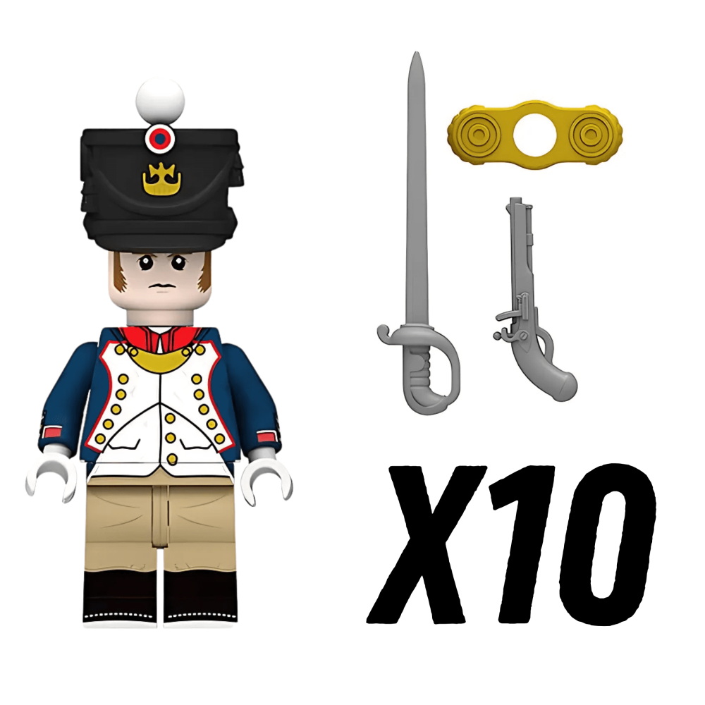 Napoleonic Wars Officer Of the French Infantry Block Figures Set of 5pcs