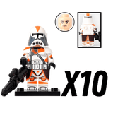 Space War Theme 212th Phase 2 Heavy Clone Troopers Block Figures Set of 10pcs