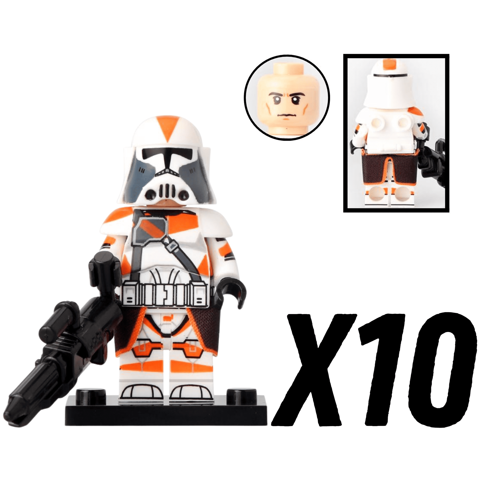 Space War Theme 212th Phase 2 Heavy Clone Troopers Block Figures Set of 10pcs