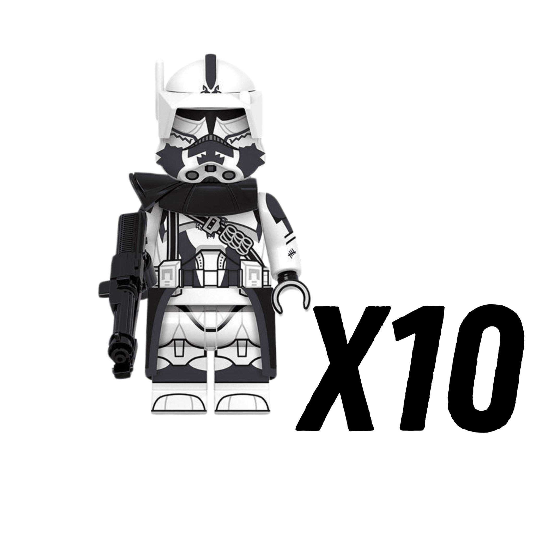 Space War Theme 104th Heavy Wolfpack Clone Trooper Block Figures Set of 10pcs