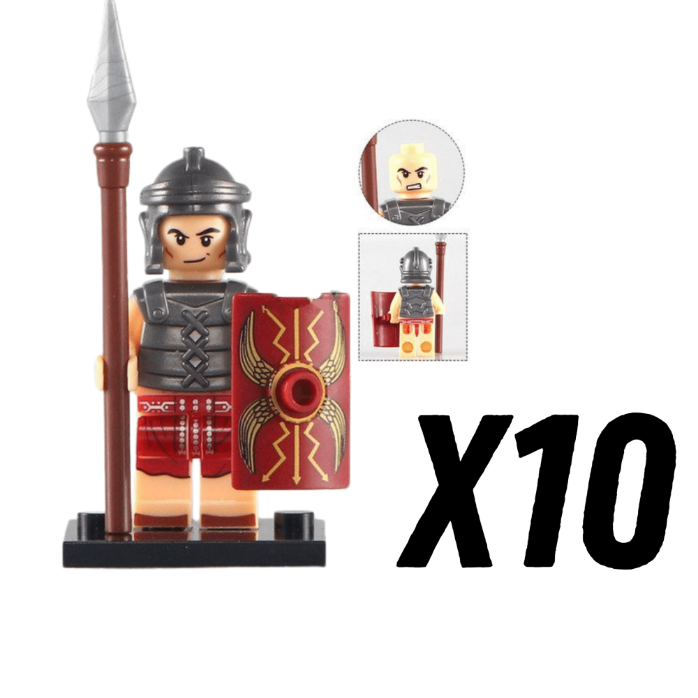 Roman Legionary Block Figures Set of 10pcs