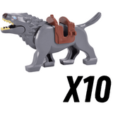 Lord of the Ring Grey Warg Mount Block Figures Set