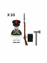 Napoleonic Wars Russian Artillery Infantry Block Figures Set