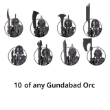 Lord the Rings Gundabad Orcs Block Figures Set