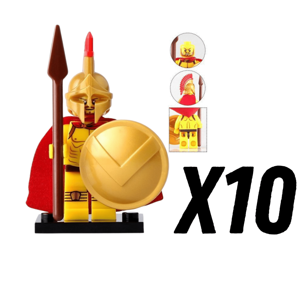 Spartan Warriors Spears Block Figures Set of 10pcs