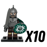 Lord the Rings Riders Rohan Long Swords Block Figures Set 10pcs