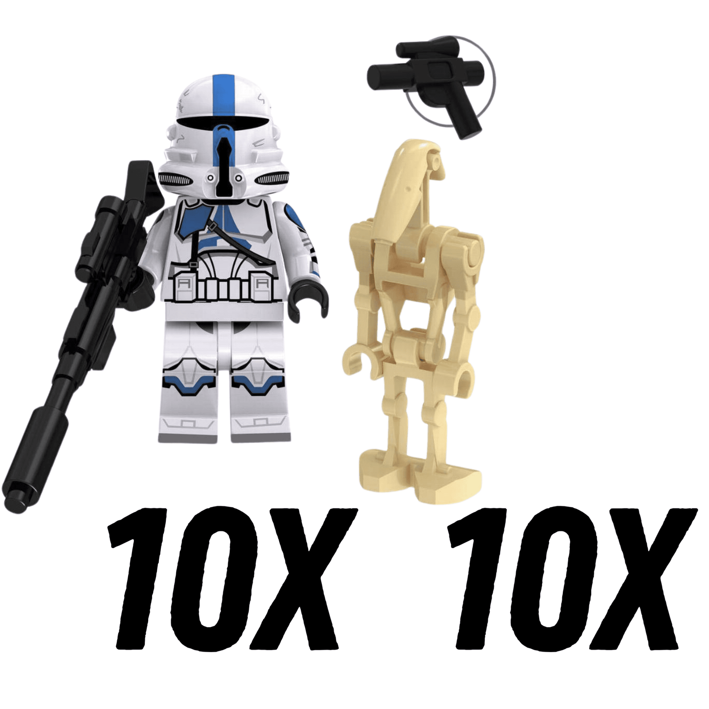 Space War Theme 501st Airborne Clone Troopers Block Figures Set of 10pcs