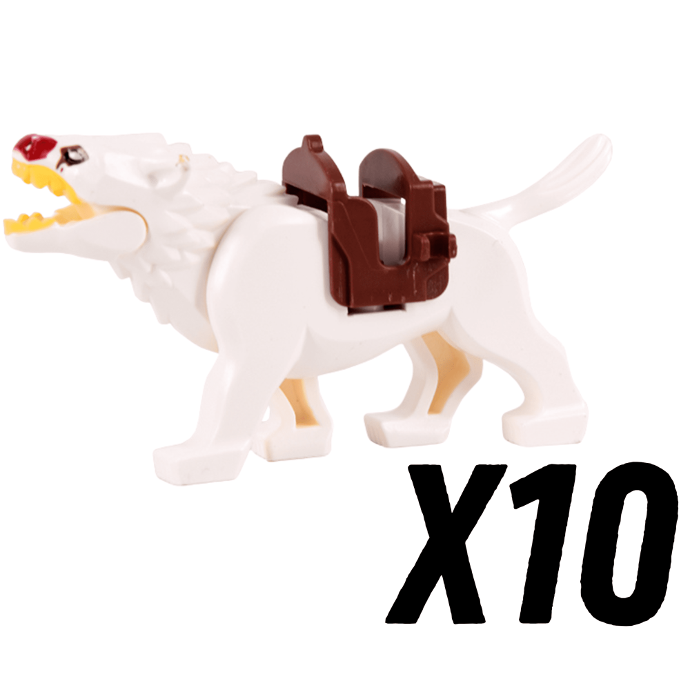 Lord of the RingsWhite Warg Mount Block Figures  Set