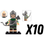 Roman Legion Archers (Green) Block Figures Set of 10pcs
