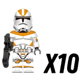 Space War Theme 212th Battalion Clone Troopers Block Figures Set of 10pcs