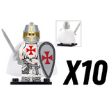Knight Templar Block Figures Set of 10pcs