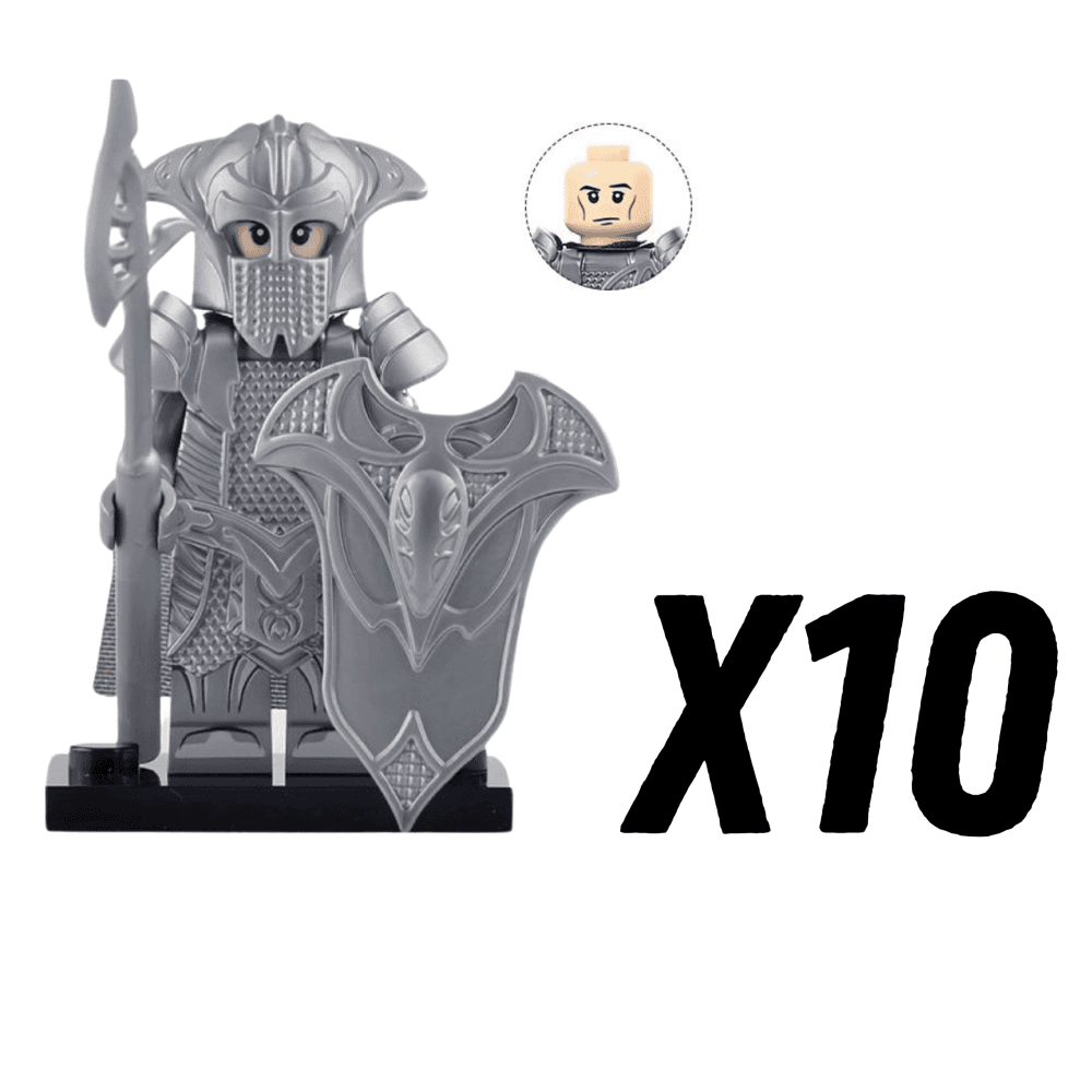 Lord the Rings Mirkwood Sentry Elves Spears Block Figures Set 10pcs
