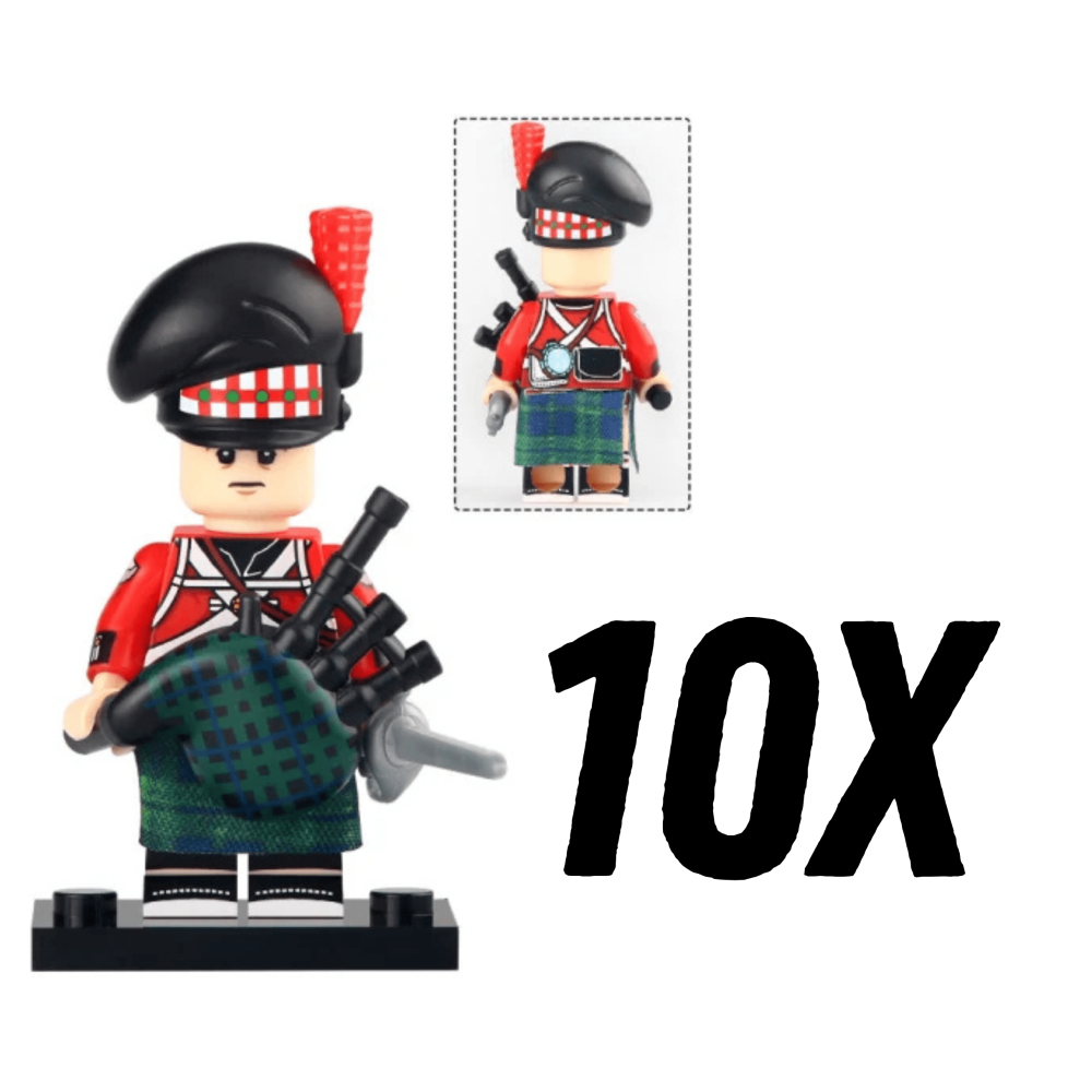 Scottish Bagpiper Block Figures Set of 5pcs