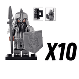 Lord the Rings Iron Hill Dwarves Spears Block Figures Set 10pcs