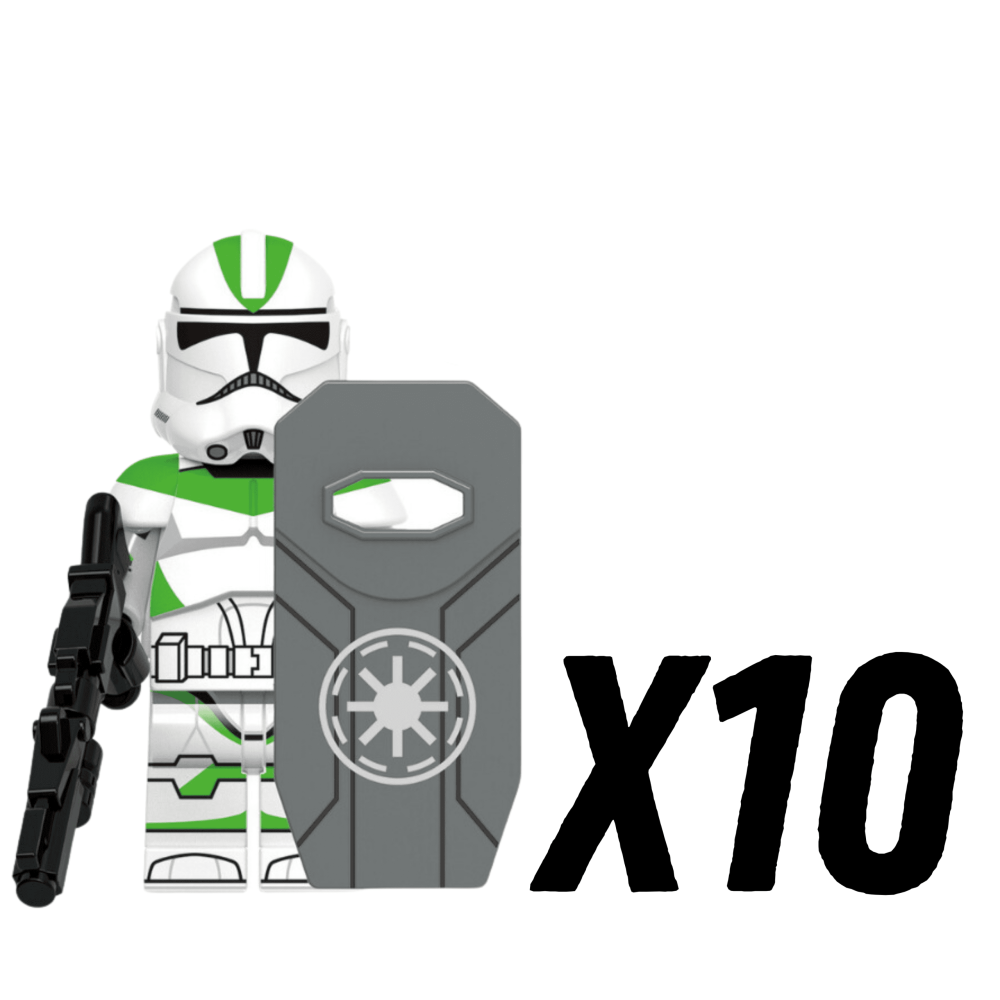 Space War Theme 442nd Clone Trooper With Shields Block Figures Set of 5pcs