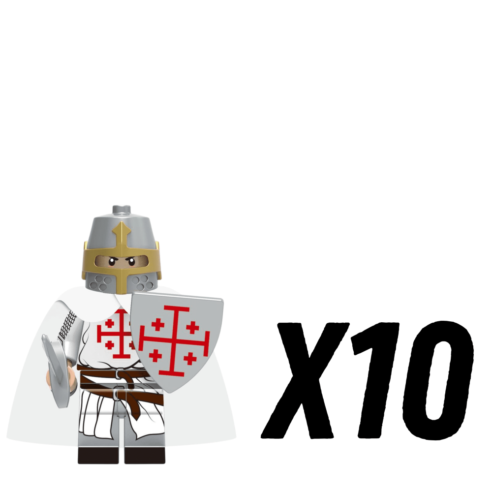 Crusades Holy Sepulchre Knights Block Figures Set of 10pcs