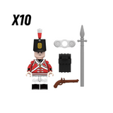 Napoleonic Wars British Royal NCO’s Block Figures Set of 10pcs