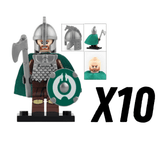 Lord the Rings Riders Rohan Axes Block Figures Set 10pcs
