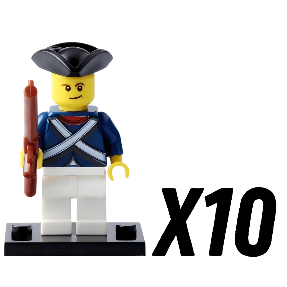 Continental Soldiers American Revolution Block Figures Set of 5pcs