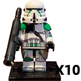 Space War Theme 41st Airborne Paratrooper Block Figures Set With RPS-6 Rocket Launcher