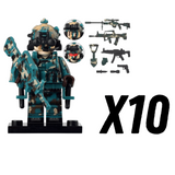 Chinese Snow Leopard Commando Unit Block Figures Set