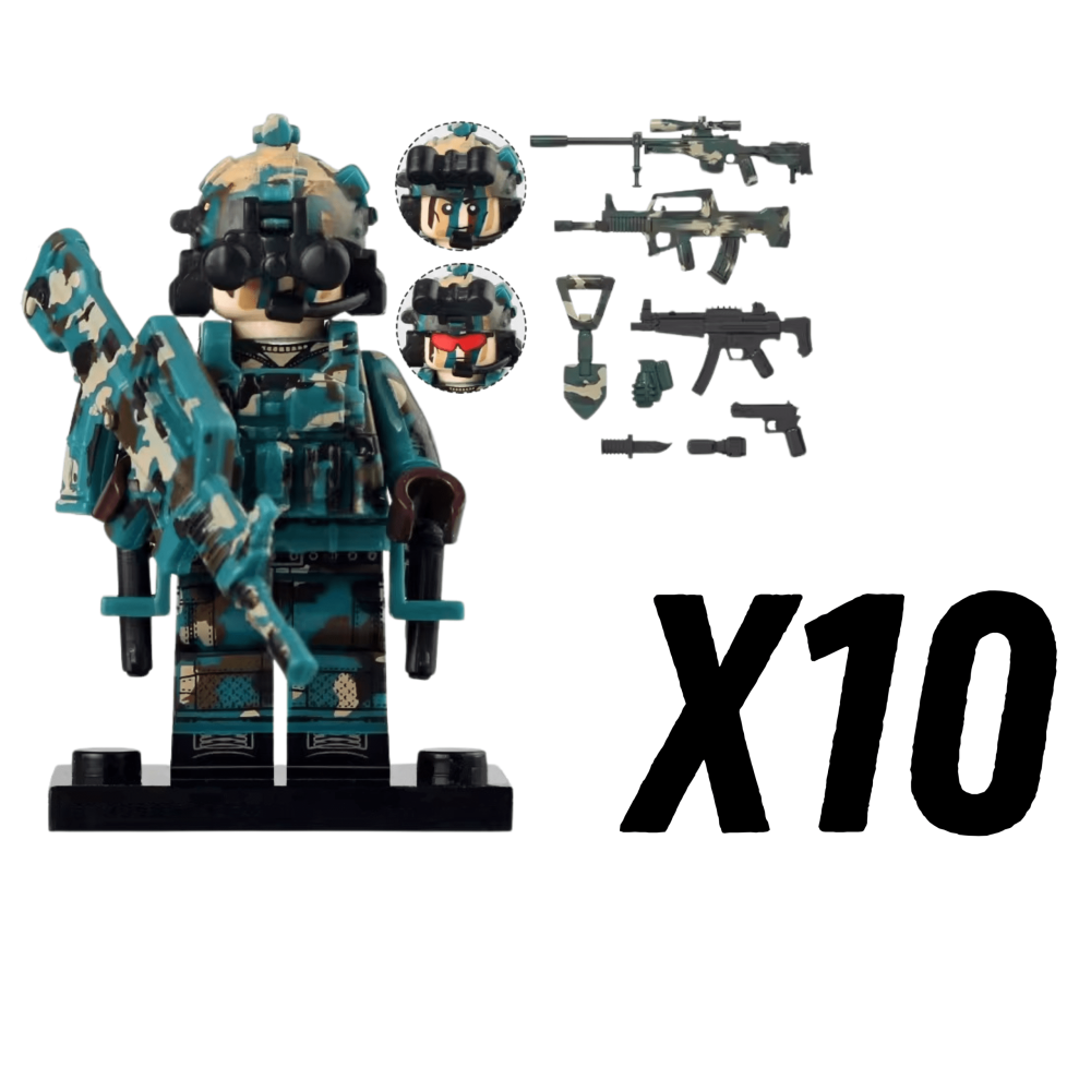 Chinese Snow Leopard Commando Unit Block Figures Set