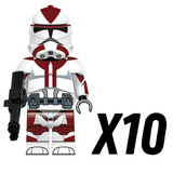 Space War Theme 91st Anaxes Clones Troopers Block Figures Set of 10pcs